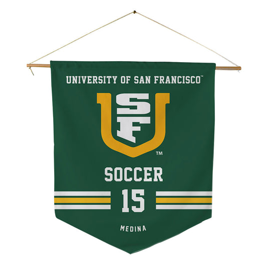 USFCA - NCAA Men's Soccer : Adrian Medina - Pennant - 18" x 21"-0