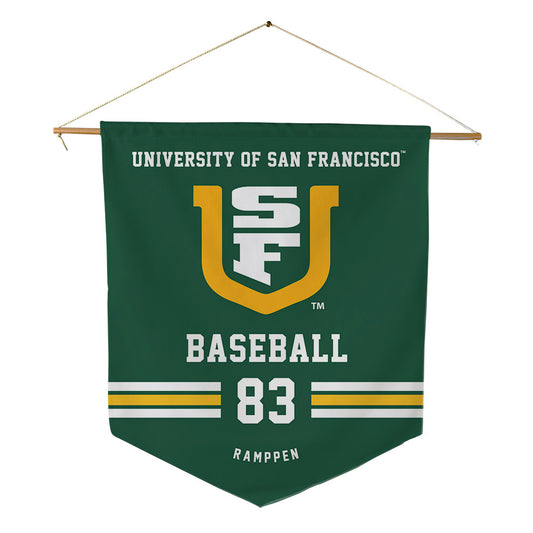 USFCA - NCAA Baseball : Zack Ramppen - Pennant - 18" x 21"-0