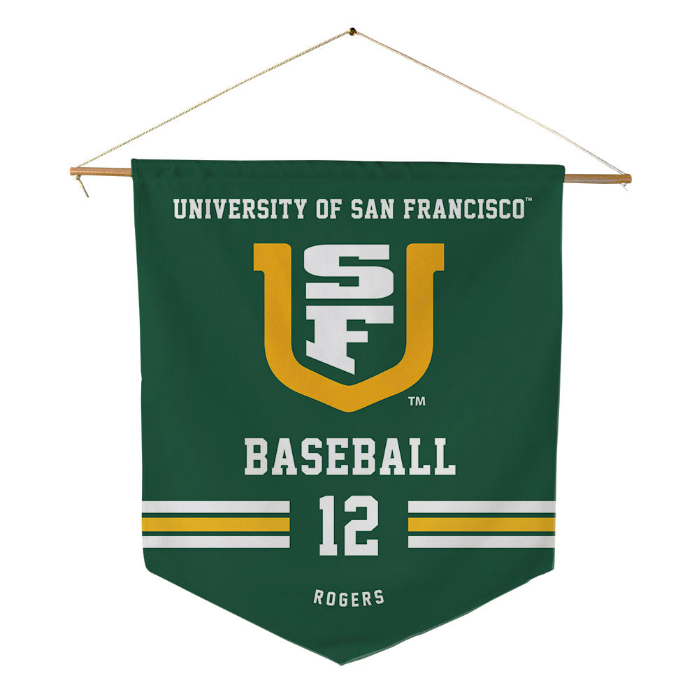 USFCA - NCAA Baseball : TJ Rogers - Pennant - 18" x 21"-0