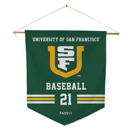 USFCA - NCAA Baseball : Tino Vasell - Pennant - 18" x 21"-0