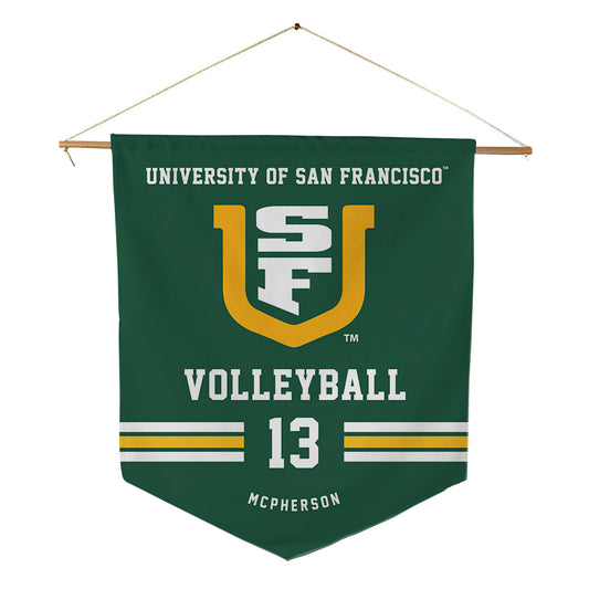 USFCA - NCAA Women's Volleyball : Madison McPherson - Pennant - 18" x 21"-0