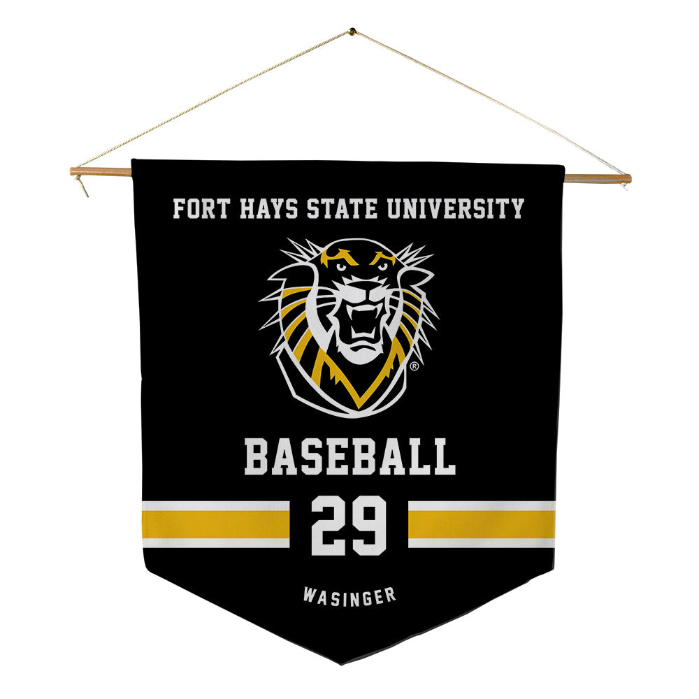 FHSU - NCAA Baseball : Carson Wasinger - Pennant - 18" x 21"-0