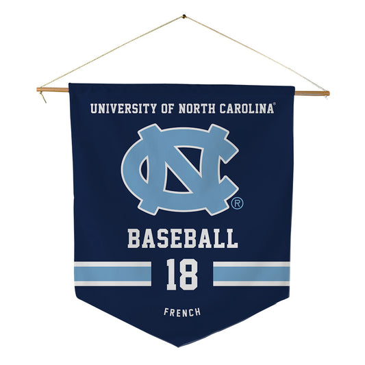UNC - NCAA Baseball : Carter French - Pennant - 18" x 21"-0