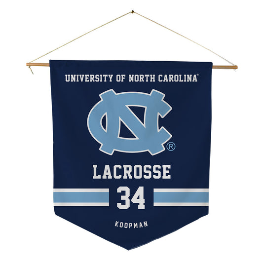 UNC - NCAA Men's Lacrosse : Brett Koopman - Pennant - 18" x 21"-0