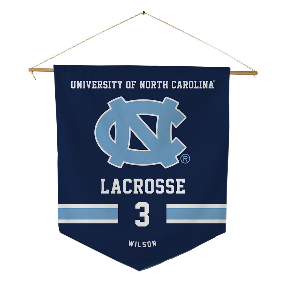 UNC - NCAA Men's Lacrosse : Brevin Wilson - Pennant - 18" x 21"-0