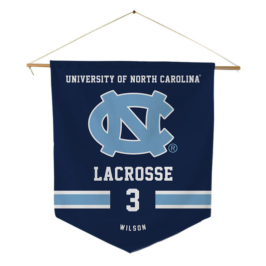 UNC - NCAA Men's Lacrosse : Brevin Wilson - Pennant - 18" x 21"-0