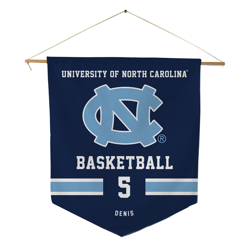 UNC - NCAA Men's Basketball : Isaiah Denis - Pennant - 18" x 21"-0