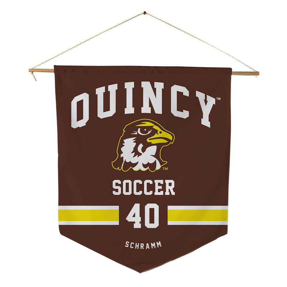 Quincy - NCAA Men's Soccer : Ben Schramm - Pennant - 18" x 21"-0