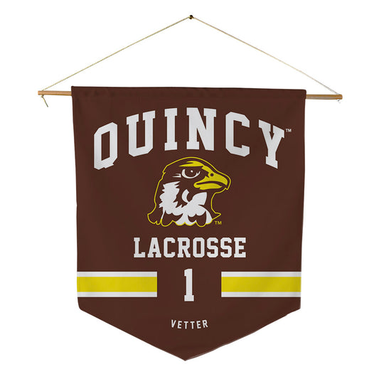 Quincy - NCAA Men's Lacrosse : Austin Vetter - Pennant - 18" x 21"-0