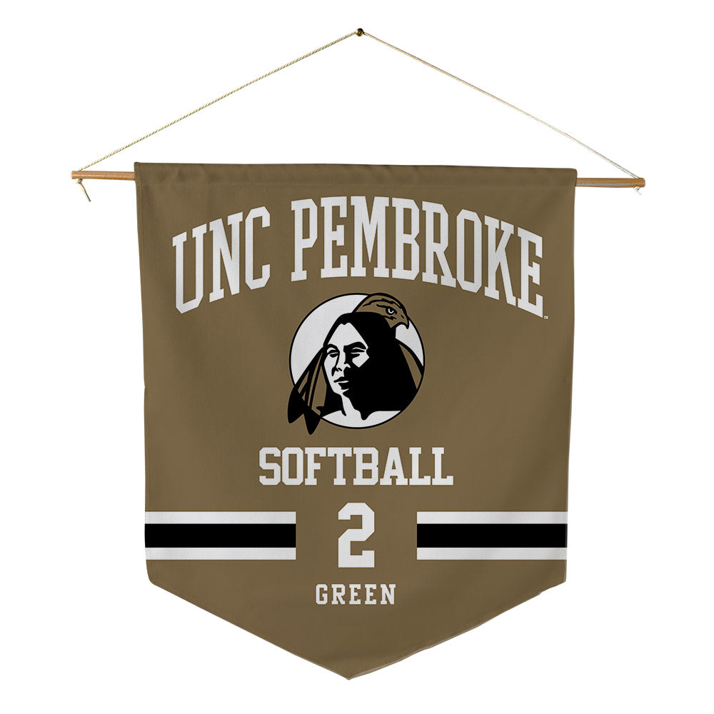 UNC Pembroke - NCAA Softball : Amariya Green - Pennant - 18" x 21"-0