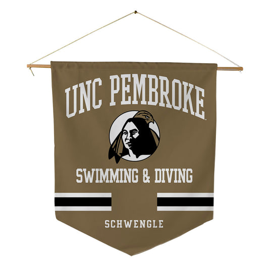 UNC Pembroke - NCAA Women's Swimming & Diving : Britta Schwengle - Pennant - 18" x 21"-0