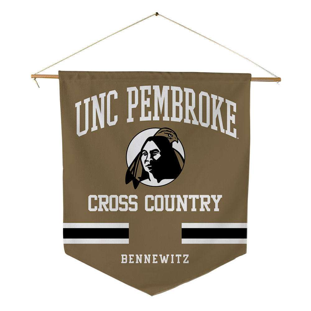 UNC Pembroke - NCAA Women's Cross Country : Malea Bennewitz - Pennant - 18" x 21"-0