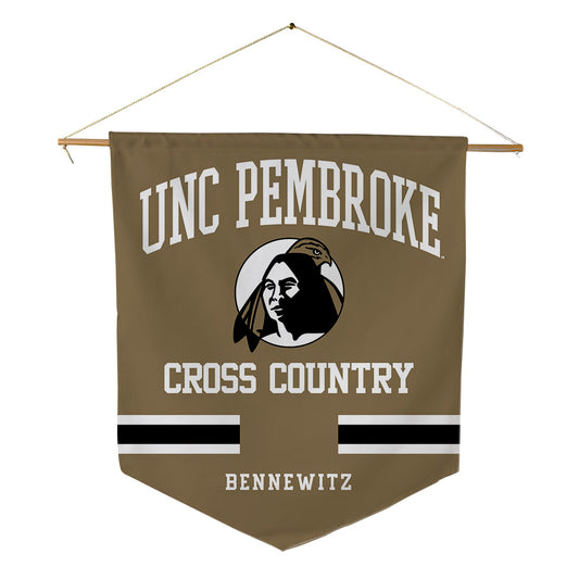 UNC Pembroke - NCAA Women's Cross Country : Malea Bennewitz - Pennant - 18" x 21"-0