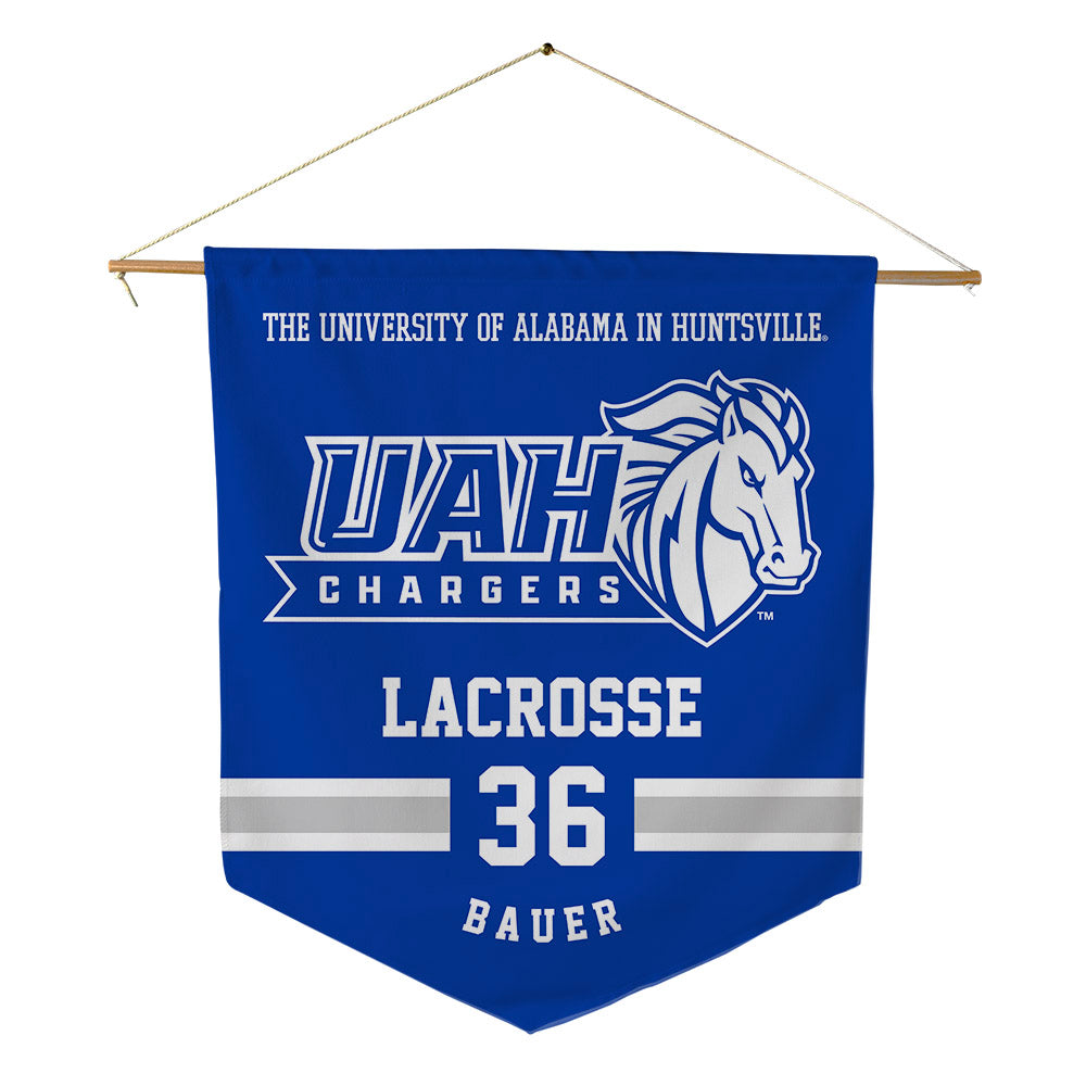 UAH - NCAA Men's Lacrosse : Andrew Bauer - Pennant - 18" x 21"-0