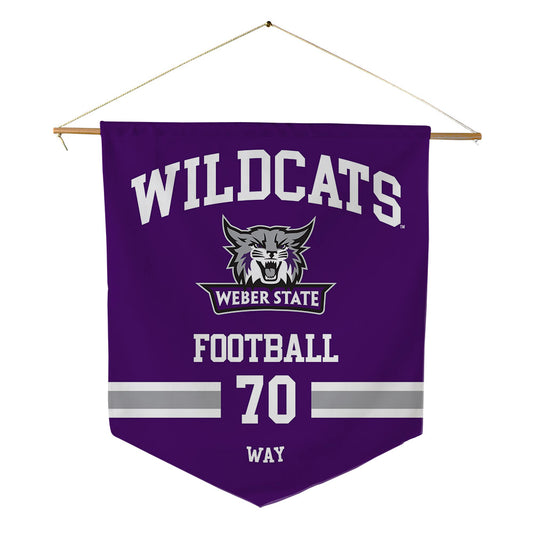 Weber - NCAA Football : Will Way - Pennant - 18" x 21"-0