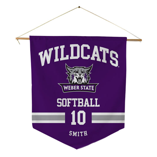 Weber - NCAA Softball : Taegan Smith - Pennant - 18" x 21"-0