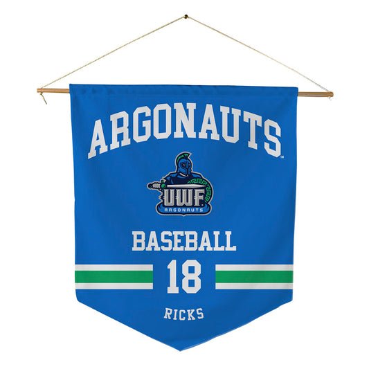 UWF - NCAA Baseball : Tucker Ricks - Pennant - 18" x 21"-0