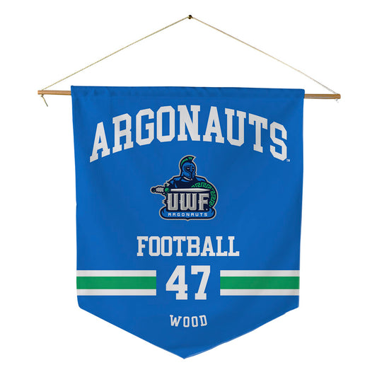UWF - NCAA Football : Hunter Wood - Pennant - 18" x 21"-0
