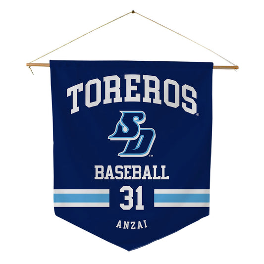 San Diego - NCAA Baseball : AJ Anzai - Pennant - 18" x 21"-0