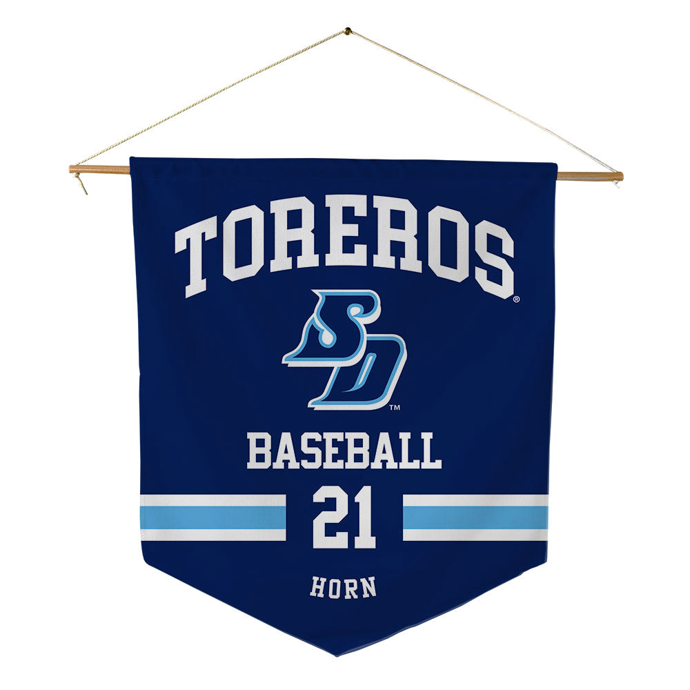 San Diego - NCAA Baseball : David Horn - Pennant - 18" x 21"-0