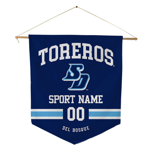 San Diego - NCAA Men's Basketball : Nicholas Del Bosque - Pennant - 18" x 21"-0
