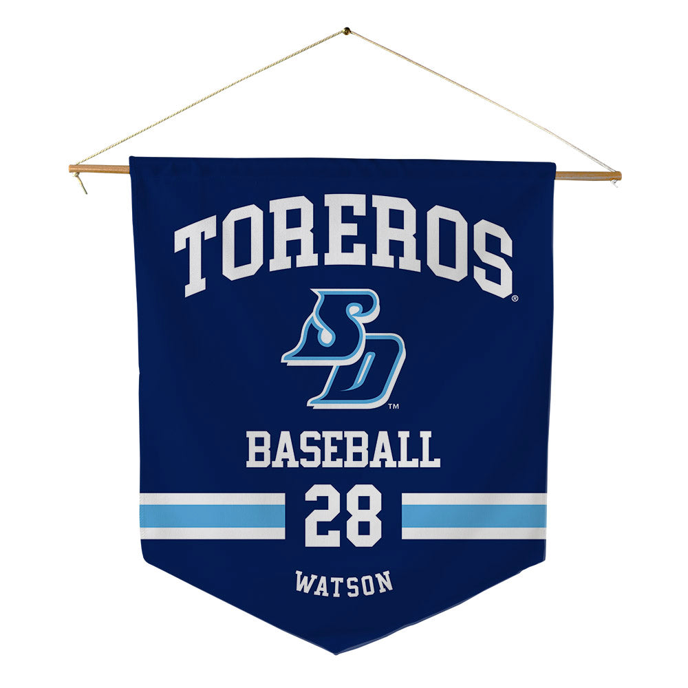 San Diego - NCAA Baseball : Rex Watson - Pennant - 18" x 21"-0