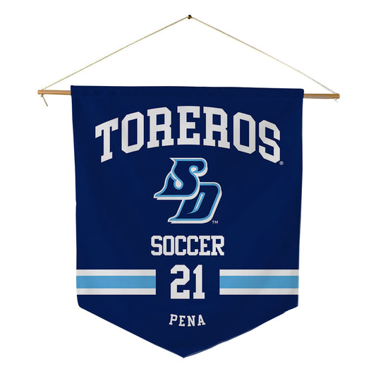 San Diego - NCAA Men's Soccer : Kevin Pena - Pennant - 18" x 21"-0