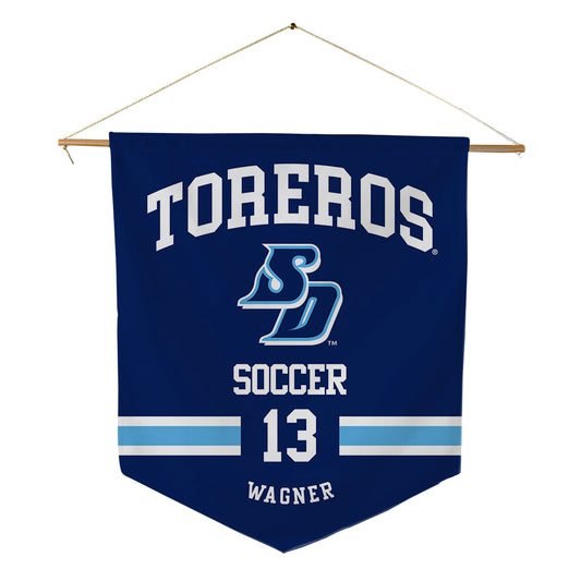 San Diego - NCAA Men's Soccer : Iain Wagner - Pennant - 18" x 21"-0