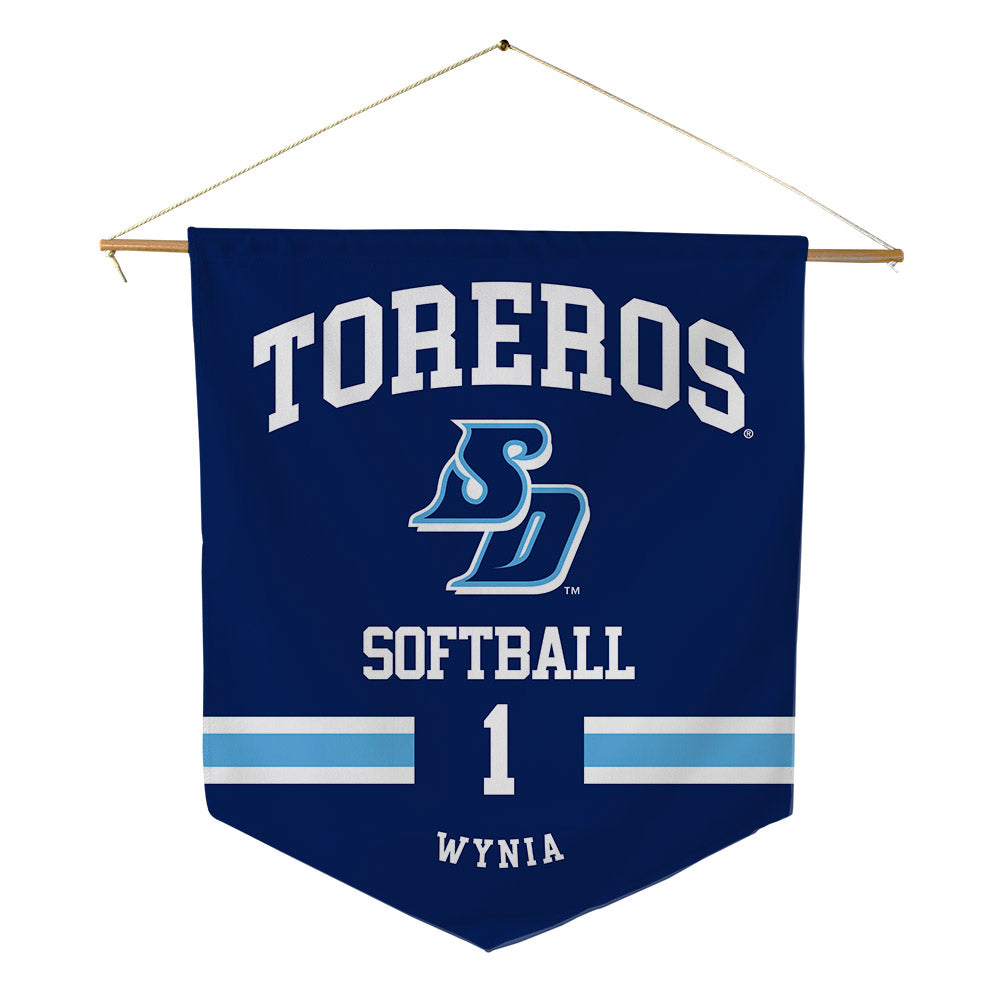 San Diego - NCAA Softball : Kaitlyn Wynia - Pennant - 18" x 21"-0