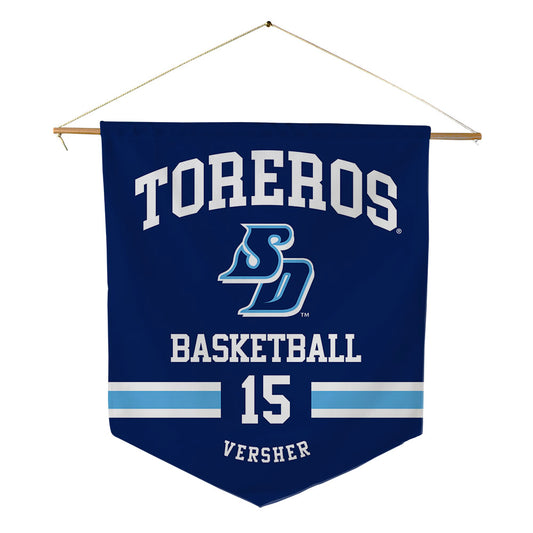 San Diego - NCAA Men's Basketball : Caleb Versher - Pennant - 18" x 21"-0