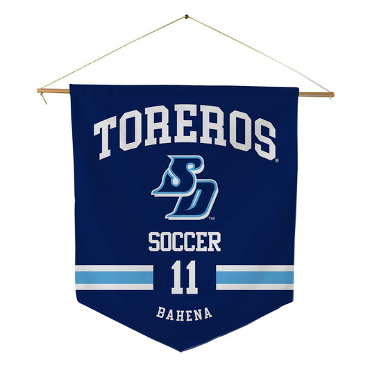 San Diego - NCAA Men's Soccer : Cesar Bahena - Pennant - 18" x 21"-0