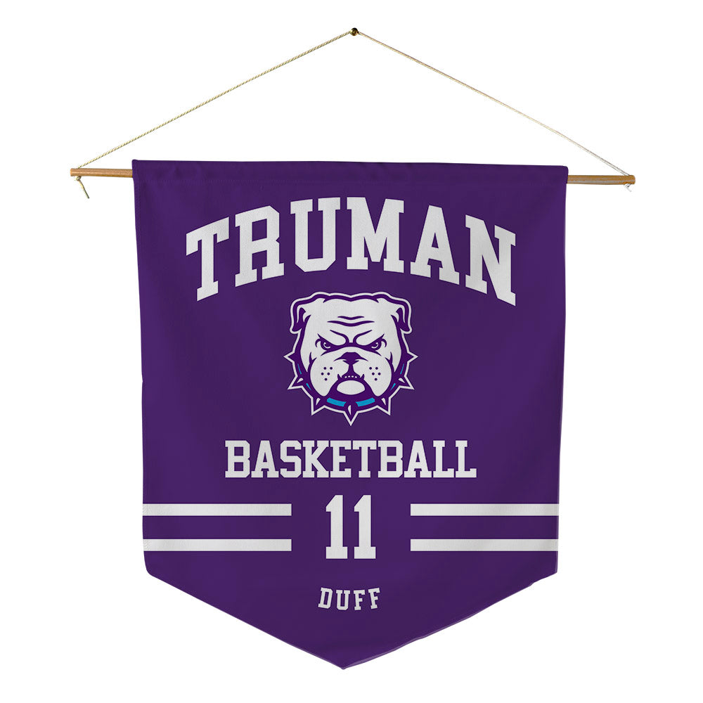 Truman - NCAA Men's Basketball : Justin Duff - Pennant - 18" x 21"-0