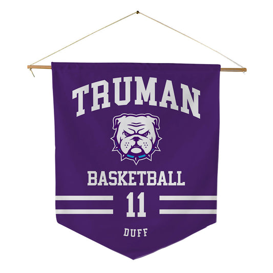 Truman - NCAA Men's Basketball : Justin Duff - Pennant - 18" x 21"-0