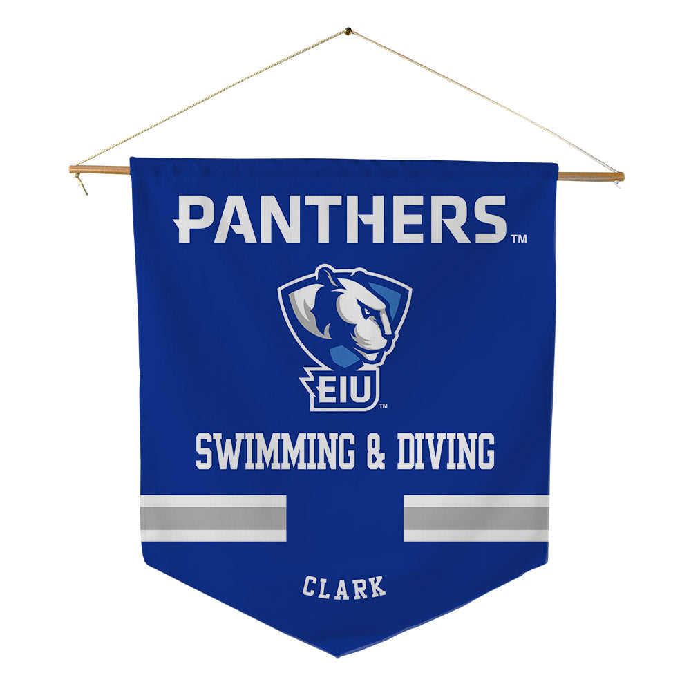 EIU - NCAA Men's Swimming & Diving : Zachary Clark - Pennant - 18" x 21"-0