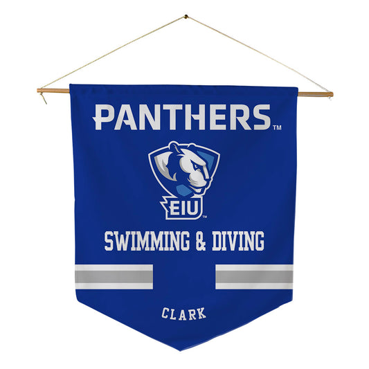 EIU - NCAA Men's Swimming & Diving : Zachary Clark - Pennant - 18" x 21"-0