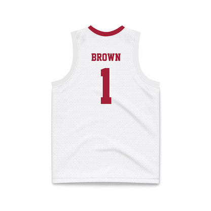 Oklahoma - NCAA Men's Basketball : Xzayvier BrownBasketball Jersey-1