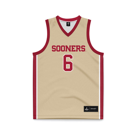 Oklahoma - NCAA Men's Basketball : Finley Keeffe - Basketball Jersey-0