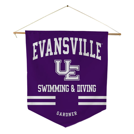 Evansville - NCAA Women's Swimming & Diving : leah gardner - Pennant - 18" x 21"-0