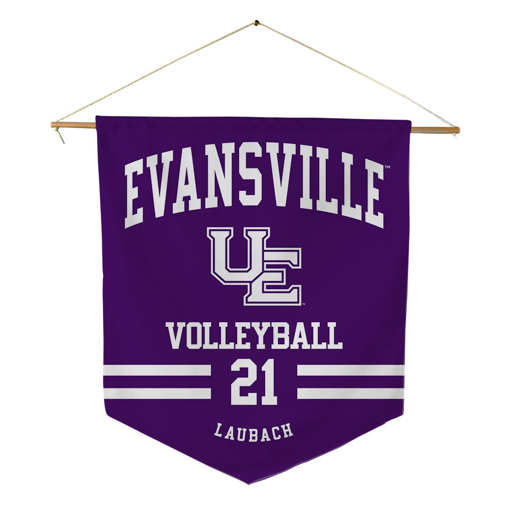 Evansville - NCAA Women's Volleyball : McKenzie Laubach - Pennant - 18" x 21"-0