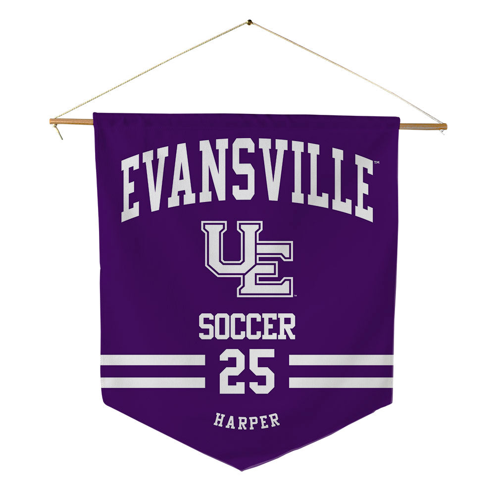 Evansville - NCAA Men's Soccer : Dean Harper - Pennant - 18" x 21"-0
