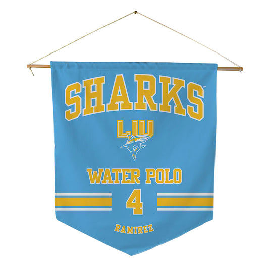 LIU - NCAA Men's Water Polo : Lucas Ramirez - Pennant - 18" x 21"-0