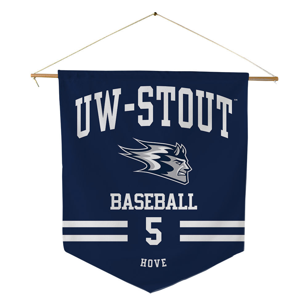 UW Stout - NCAA Baseball : Kyler Hove - Pennant - 18" x 21"-0