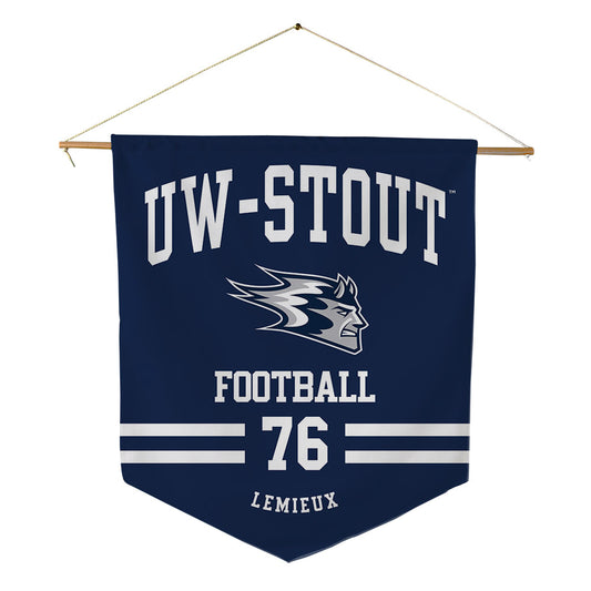 UW Stout - NCAA Football : Braylon LeMieux - Pennant - 18" x 21"-0