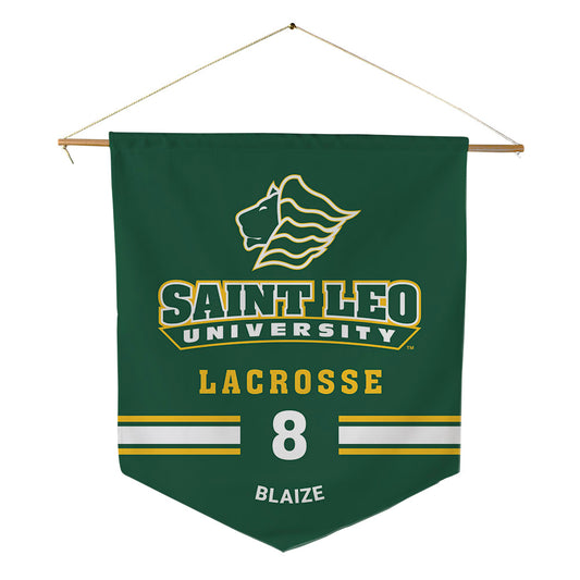 Saint Leo - NCAA Men's Lacrosse : James Blaize - Pennant - 18" x 21"-0