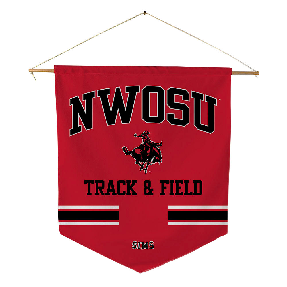 NWOSU - NCAA Men's Track & Field : Jared Sims - Pennant - 18" x 21"-0