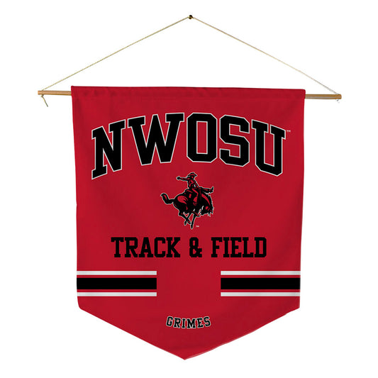 NWOSU - NCAA Women's Track & Field : Samantha Grimes - Pennant - 18" x 21"-0