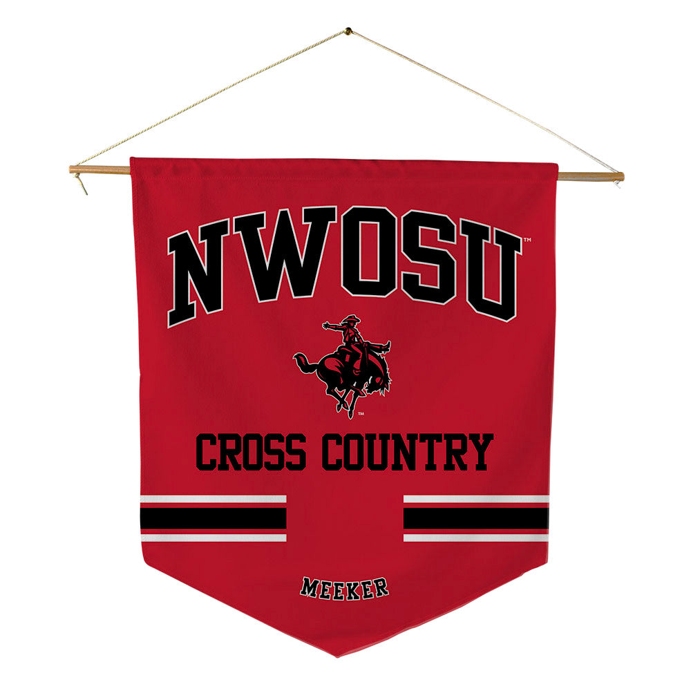 NWOSU - NCAA Men's Cross Country : Tristan Meeker - Pennant - 18" x 21"-0
