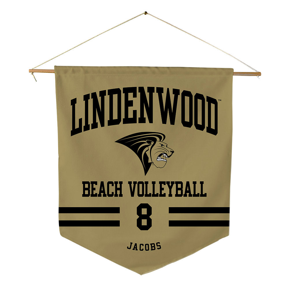 Lindenwood - NCAA Beach Volleyball : abby jacobs - Pennant - 18" x 21"-0