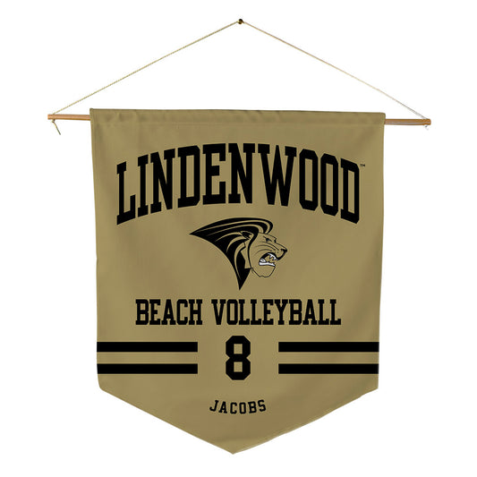 Lindenwood - NCAA Beach Volleyball : abby jacobs - Pennant - 18" x 21"-0