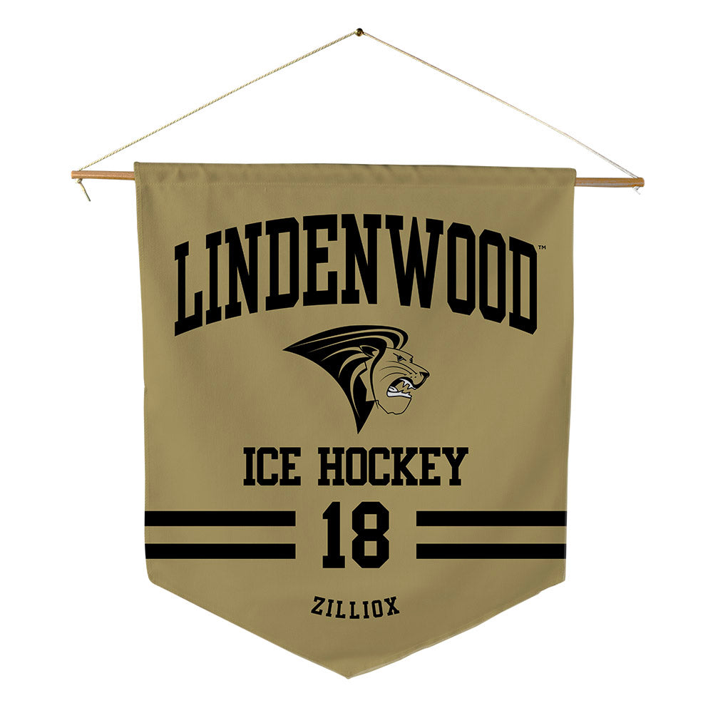 Lindenwood - NCAA Women's Ice Hockey : Elina Zilliox - Pennant - 18" x 21"-0